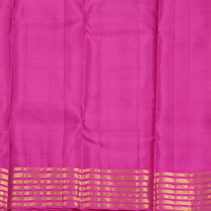 Hayagrivas Handloom Purple Kanjivaram Silk Saree with Rani Pink Border KBF652G5-6