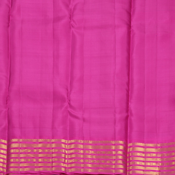 Hayagrivas Handloom Purple Kanjivaram Silk Saree with Rani Pink Border KBF652G5-6