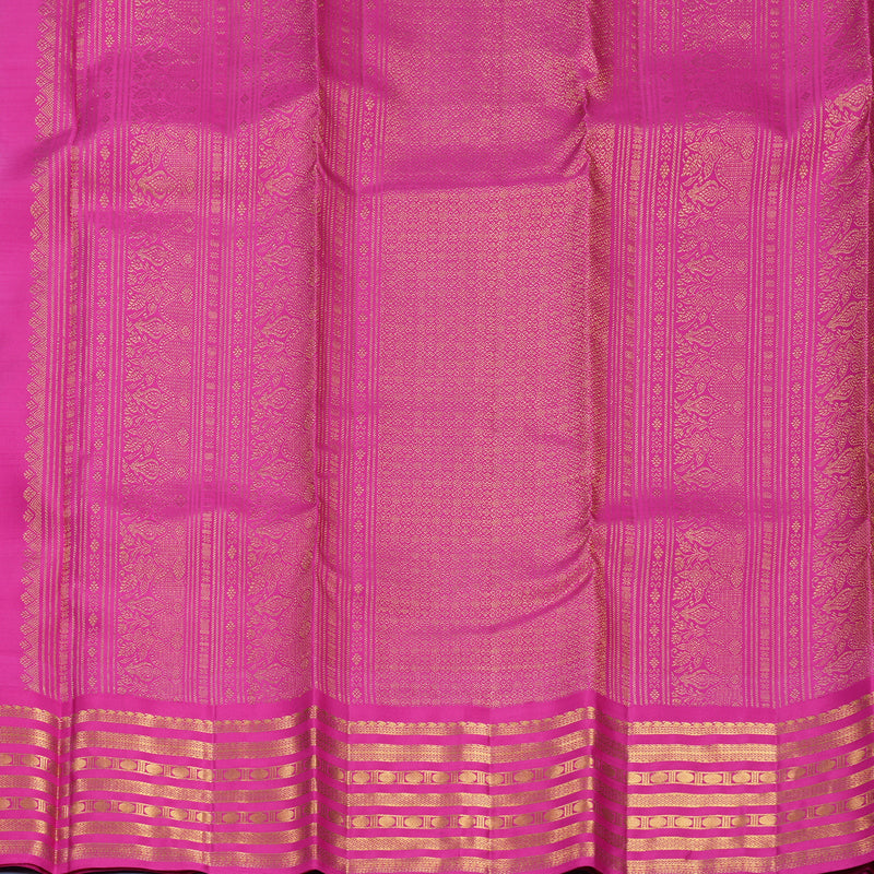 Hayagrivas Handloom Purple Kanjivaram Silk Saree with Rani Pink Border KBF652G5-6