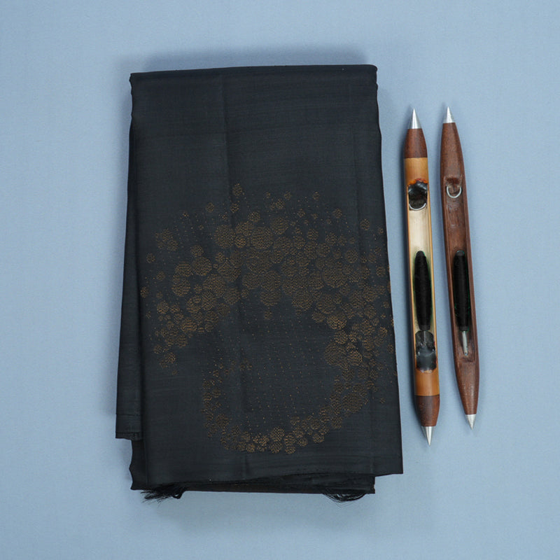 Hayagrivas Handloom Black Kanjivaram Silk Saree KBF653G1-2