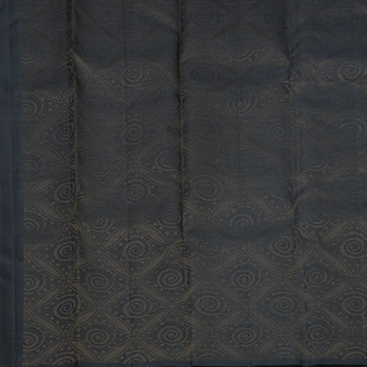Hayagrivas Handloom Black Kanjivaram Silk Saree KBF653G1-2
