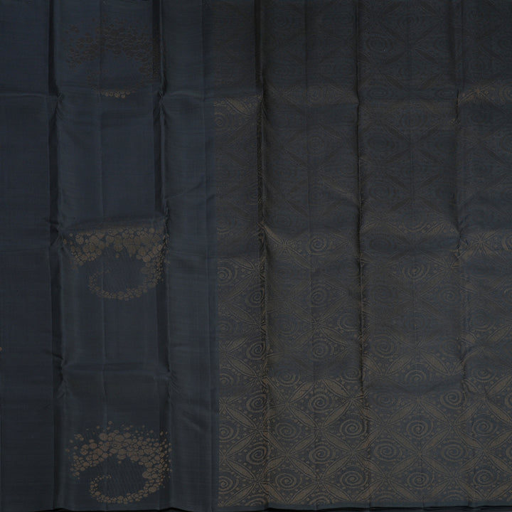 Hayagrivas Handloom Black Kanjivaram Silk Saree KBF653G1-2