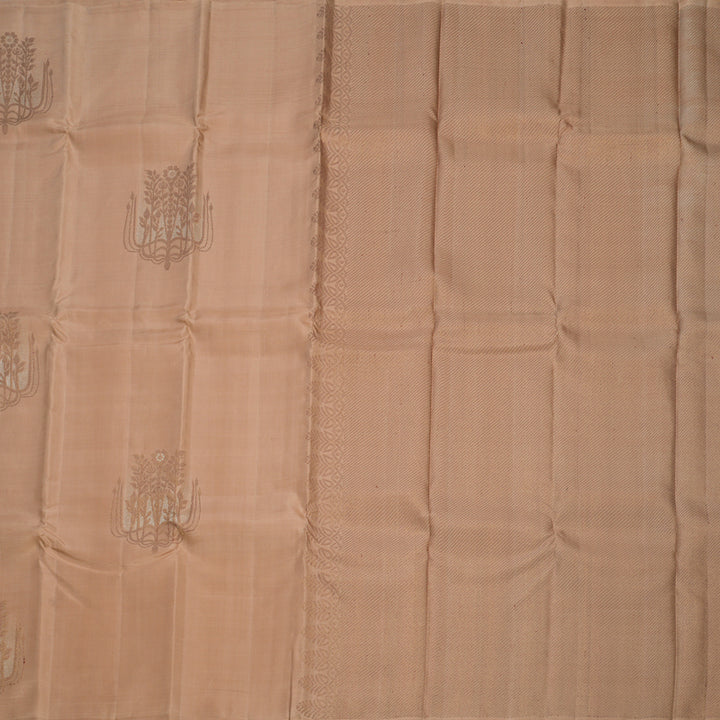 Hayagrivas Handloom Light Brown Kanjivaram Silk Saree KBF653G3-1