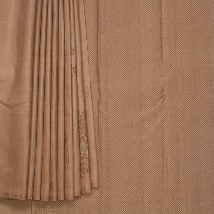 Hayagrivas Handloom Light Brown Kanjivaram Silk Saree KBF653G3-1