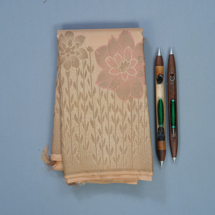 Hayagrivas Handloom Beige Kanjivaram Silk Saree KBF653G4-2