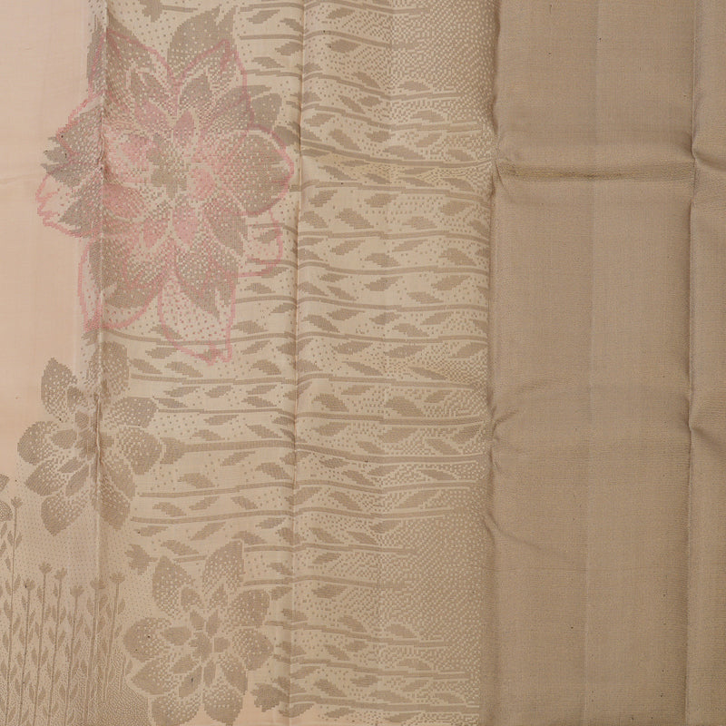Hayagrivas Handloom Beige Kanjivaram Silk Saree KBF653G4-2