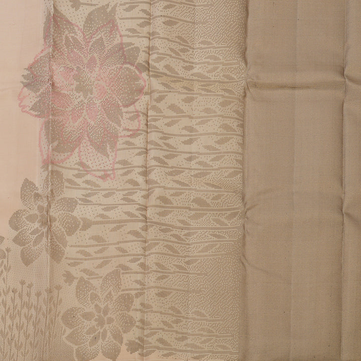 Hayagrivas Handloom Beige Kanjivaram Silk Saree KBF653G4-2