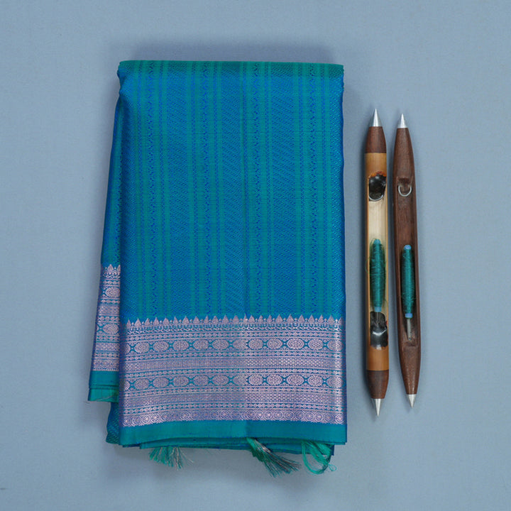 Hayagrivas Handloom Mayilkazhuthu Kanjivaram Silk Saree KBF653G5-3