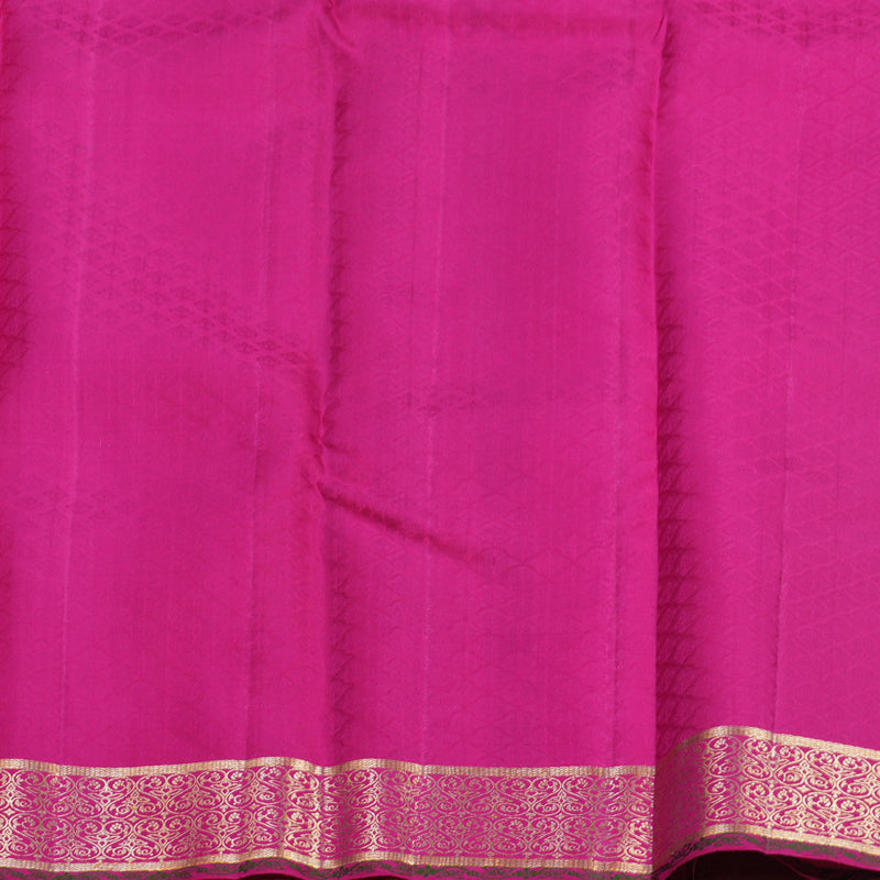 Hayagrivas Handloom Blue Kanjivaram Silk Saree with Purple Border KBF653G6-2