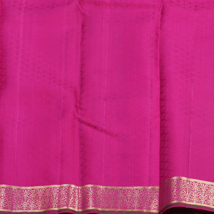 Hayagrivas Handloom Blue Kanjivaram Silk Saree with Purple Border KBF653G6-2