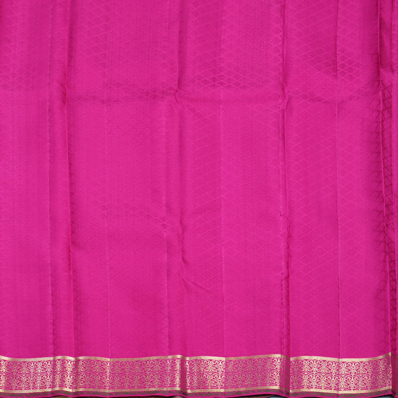 Hayagrivas Handloom Pista Green Kanjivaram Silk Saree with Cream Border KBF653G6-3