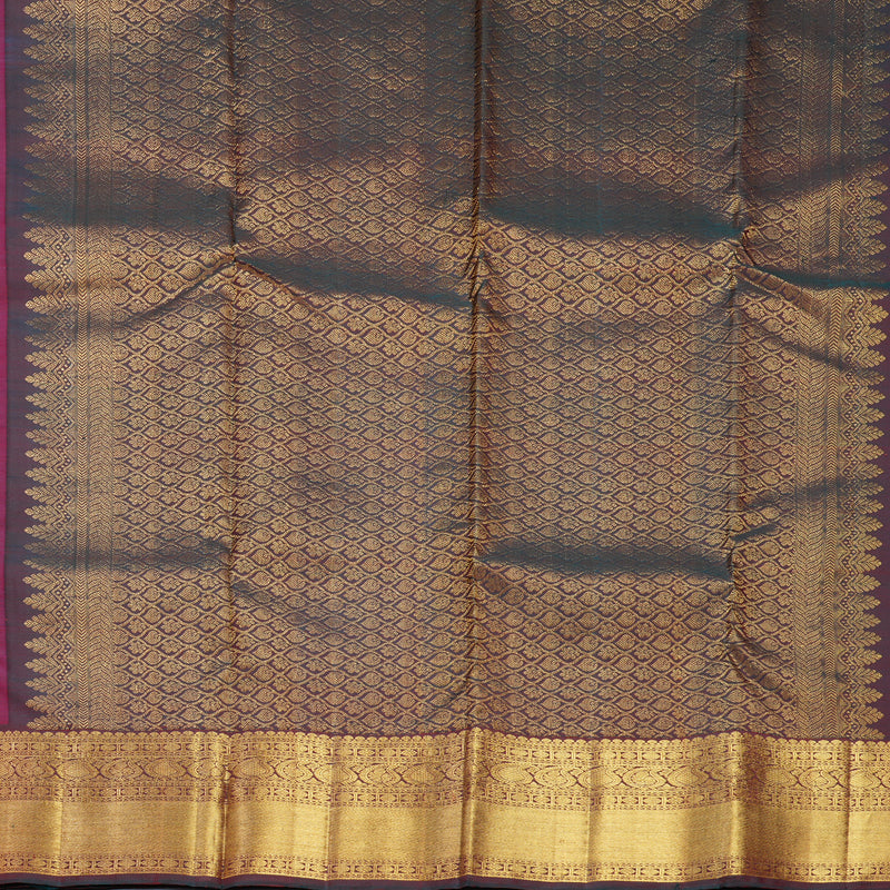 Hayagrivas Handloom Pink Kanjivaram Silk Saree with Manthalir Border KBF656G11-3