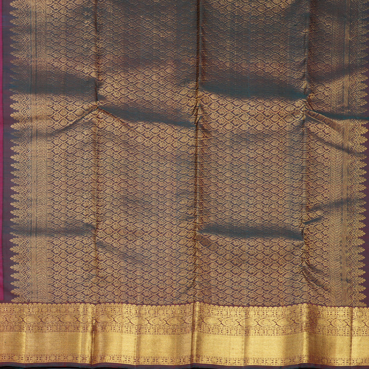 Hayagrivas Handloom Pink Kanjivaram Silk Saree with Manthalir Border KBF656G11-3