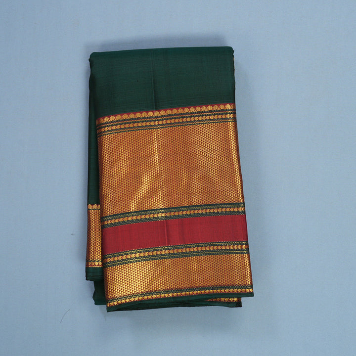 Hayagrivas Handloom Karpaga Pachai Kanjivaram Silk Saree with Maroon Border KBF656G12-4