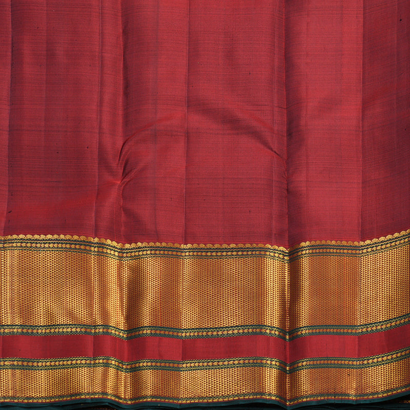 Hayagrivas Handloom Karpaga Pachai Kanjivaram Silk Saree with Maroon Border KBF656G12-4