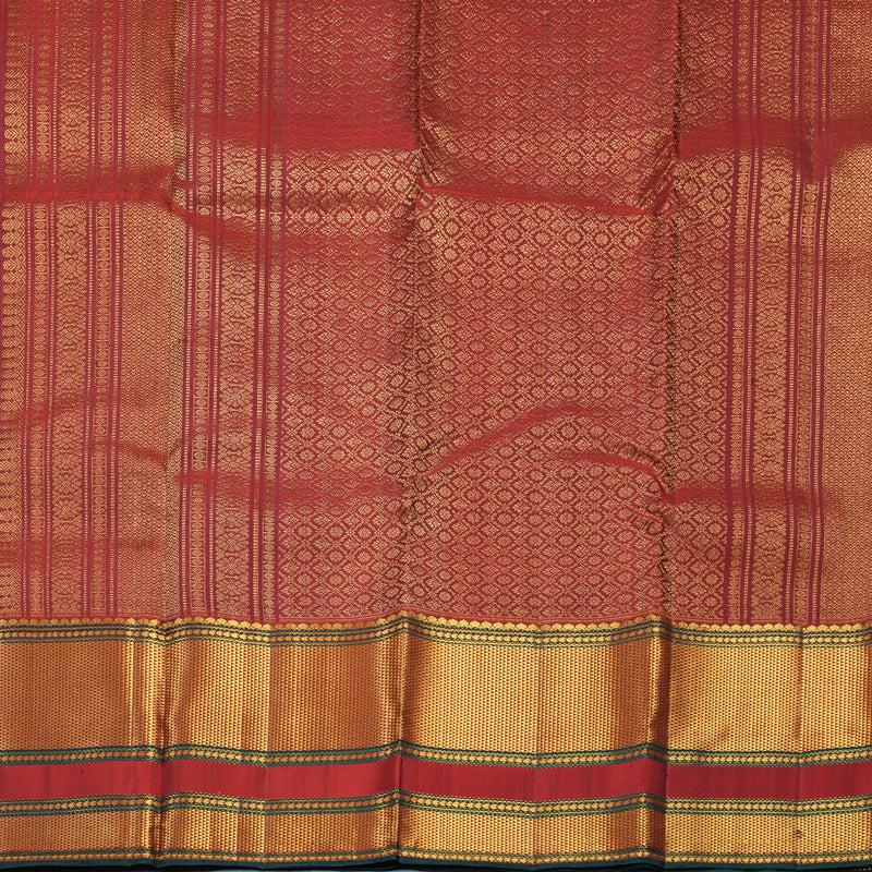 Hayagrivas Handloom Karpaga Pachai Kanjivaram Silk Saree with Maroon Border KBF656G12-4