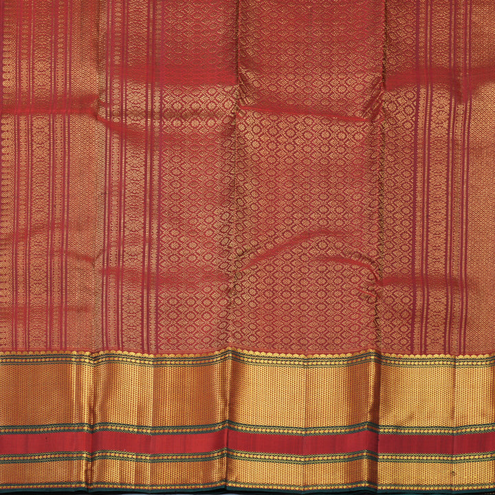 Hayagrivas Handloom Karpaga Pachai Kanjivaram Silk Saree with Maroon Border KBF656G12-4