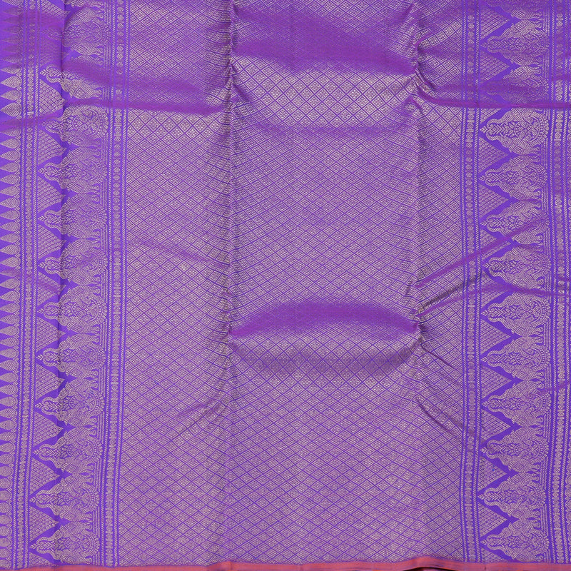 Hayagrivas Handloom Purple Kanjivaram Silk Saree KBF656G13-2