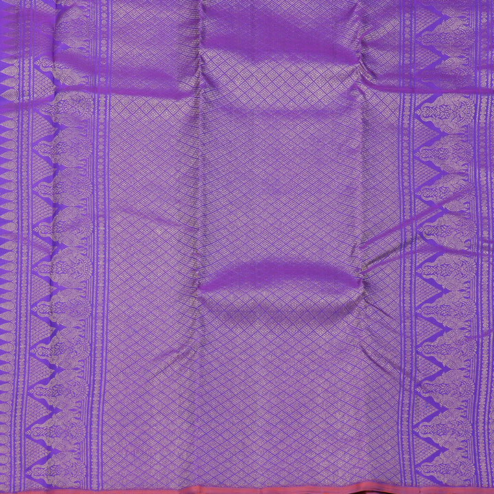Hayagrivas Handloom Purple Kanjivaram Silk Saree KBF656G13-2