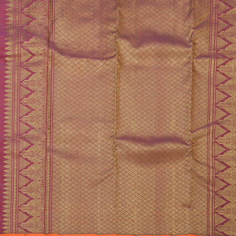 Hayagrivas Handloom Wine Maroon Kanjivaram Silk Saree KBF656G13-4