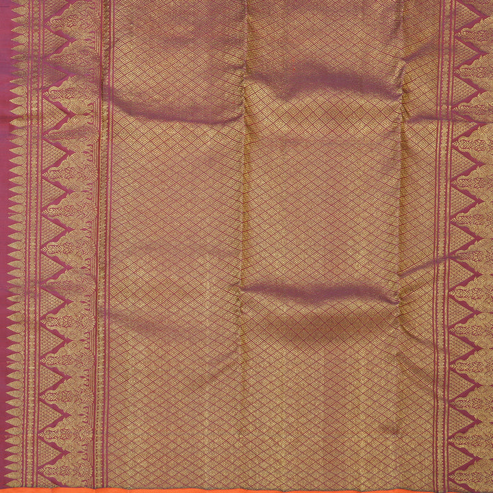 Hayagrivas Handloom Wine Maroon Kanjivaram Silk Saree KBF656G13-4