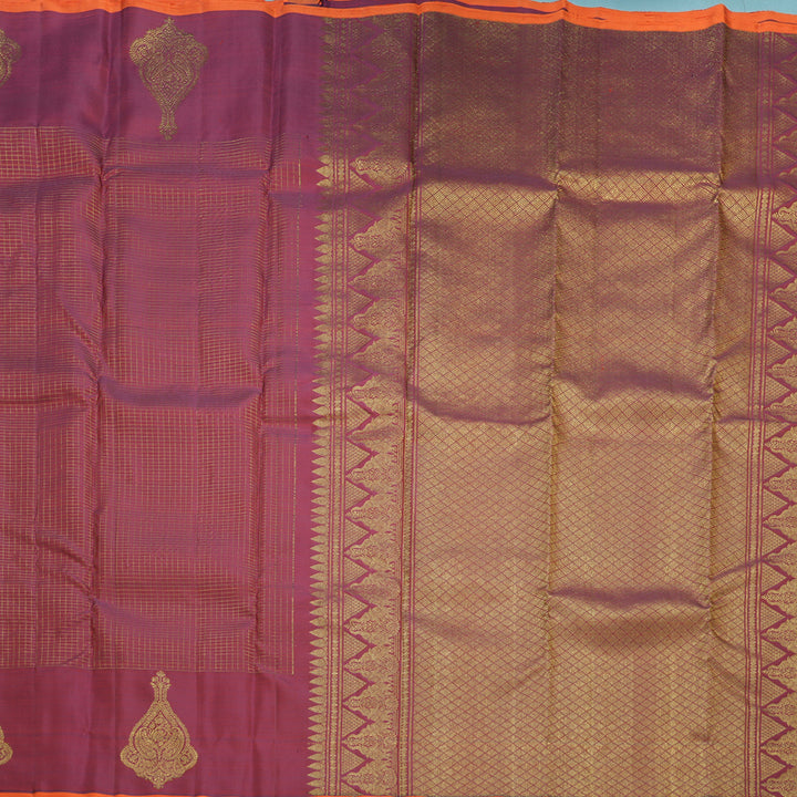 Hayagrivas Handloom Wine Maroon Kanjivaram Silk Saree KBF656G13-4
