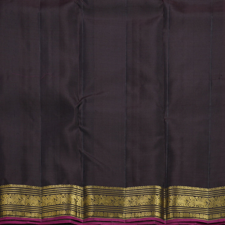 Hayagrivas Handloom Kanchana Brown Kanjivaram Silk Saree KBF656G15-1