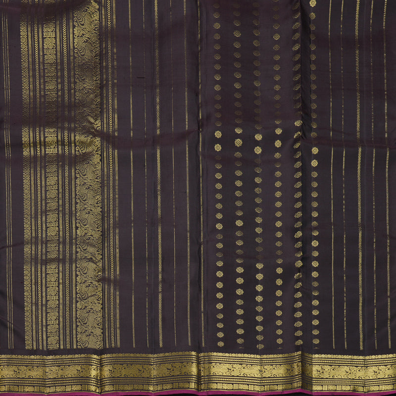 Hayagrivas Handloom Kanchana Brown Kanjivaram Silk Saree KBF656G15-1