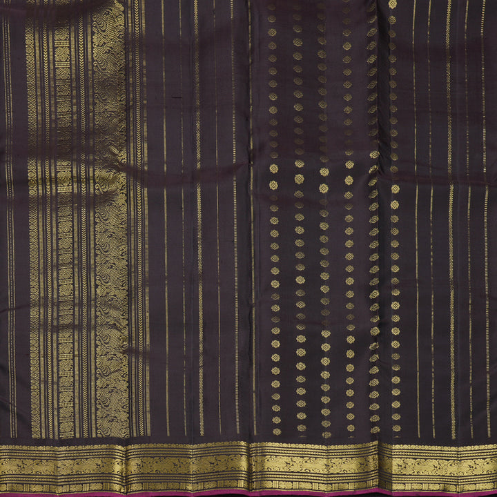 Hayagrivas Handloom Kanchana Brown Kanjivaram Silk Saree KBF656G15-1