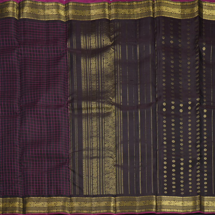 Hayagrivas Handloom Kanchana Brown Kanjivaram Silk Saree KBF656G15-1