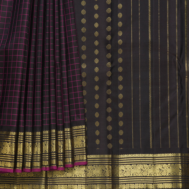 Hayagrivas Handloom Kanchana Brown Kanjivaram Silk Saree KBF656G15-1