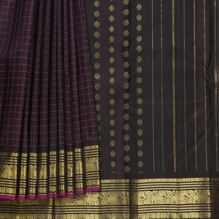 Hayagrivas Handloom Kanchana Brown Kanjivaram Silk Saree KBF656G15-1