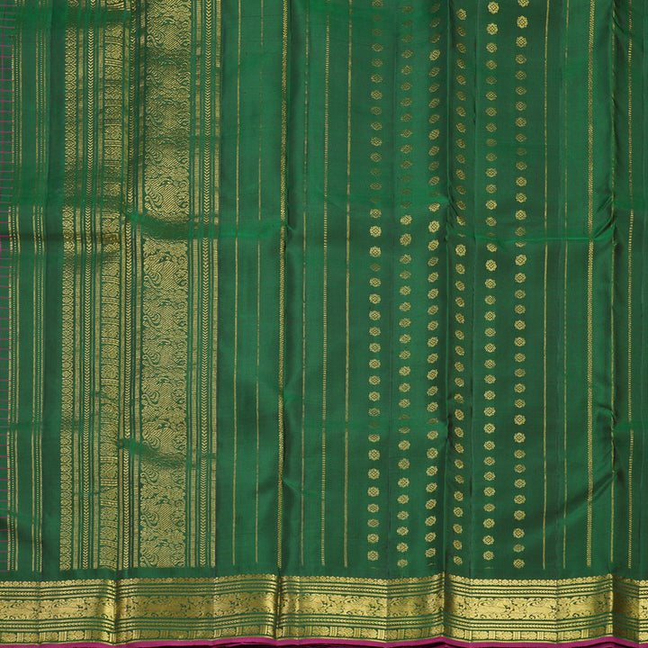 Hayagrivas Handloom Bottle Green Kanjivaram Silk Saree KBF656G15-2