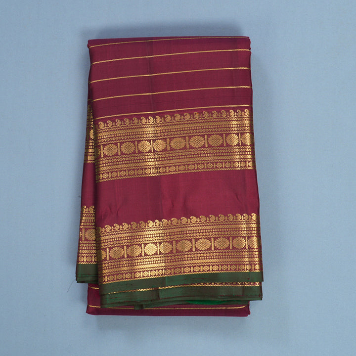 Hayagrivas Handloom Maroon Kanjivaram Silk Saree KBF656G15-4