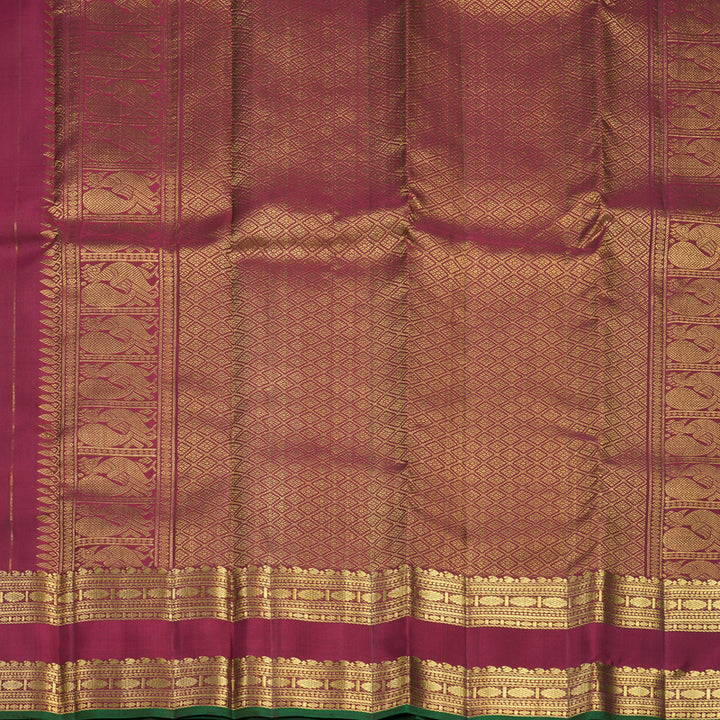 Hayagrivas Handloom Maroon Kanjivaram Silk Saree KBF656G15-4