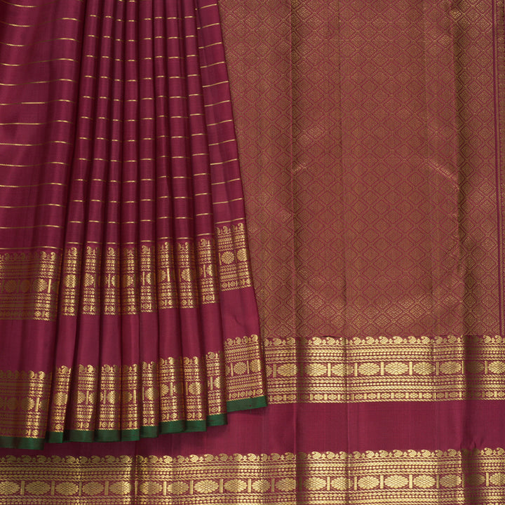 Hayagrivas Handloom Maroon Kanjivaram Silk Saree KBF656G15-4