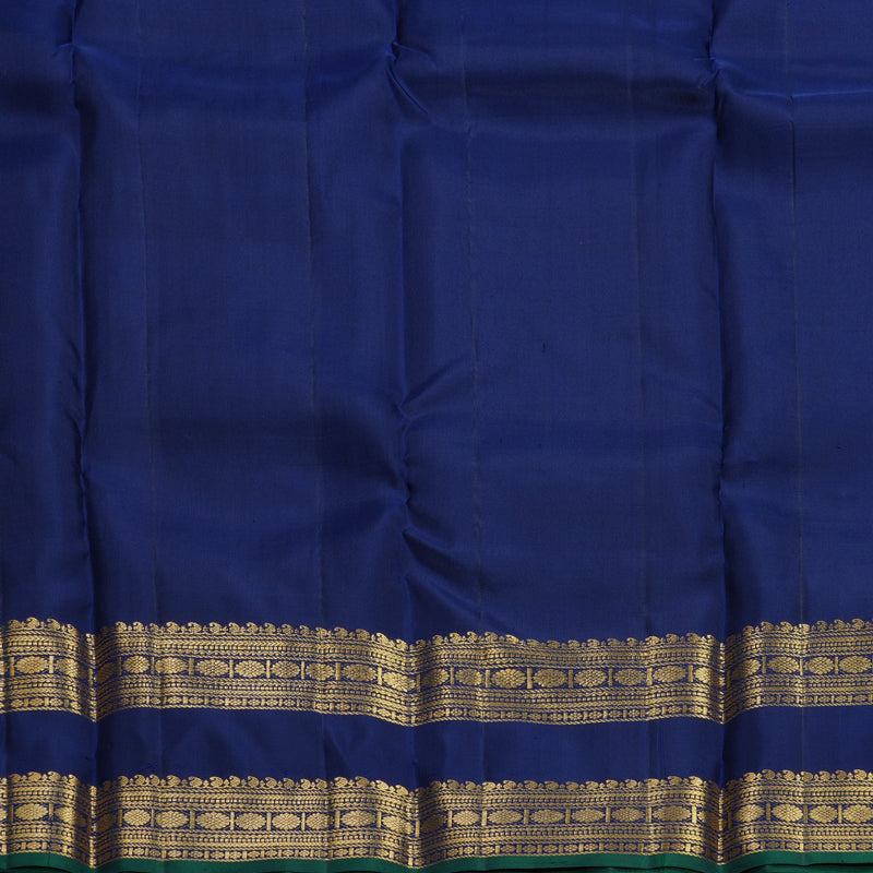 Hayagrivas Handloom Navy Blue Kanjivaram Silk Saree KBF656G15-6