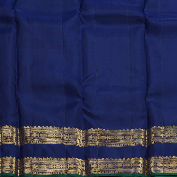 Hayagrivas Handloom Navy Blue Kanjivaram Silk Saree KBF656G15-6