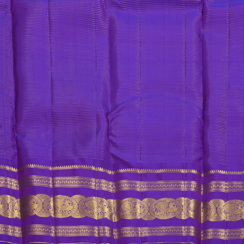 Hayagrivas Handloom Dual Toned (Peacock Green & Purple) Kanjivaram Silk Saree KBF656G17-1
