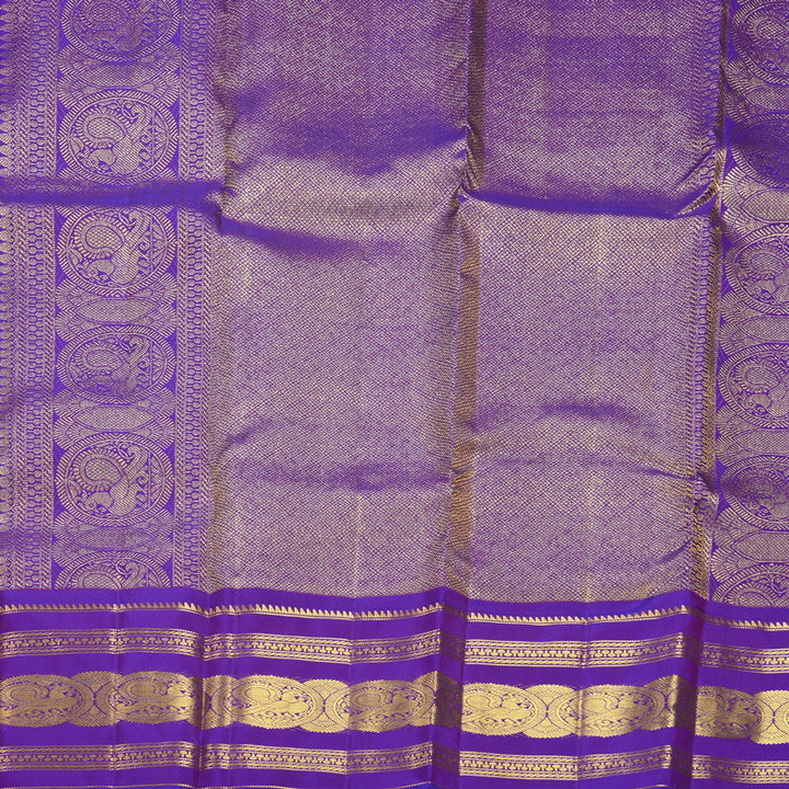 Hayagrivas Handloom Dual Toned (Peacock Green & Purple) Kanjivaram Silk Saree KBF656G17-1