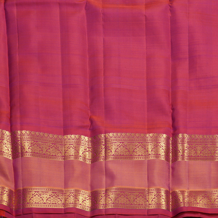 Hayagrivas Handloom Purple & Manthalir Stripes Kanjivaram Silk Saree KBF656G18-2