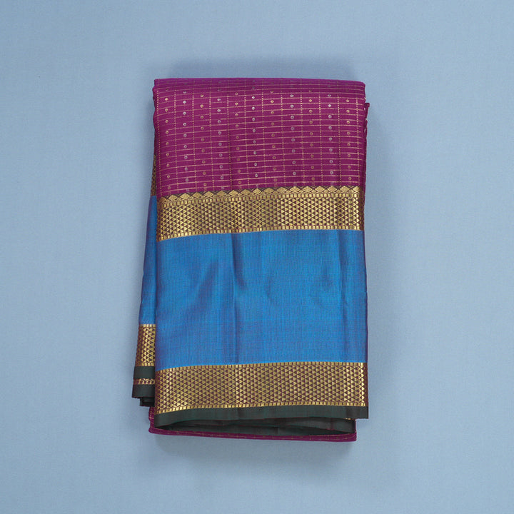 Hayagrivas Handloom Vadamalli Purple Kanjivaram Silk Saree KBF656G19-4