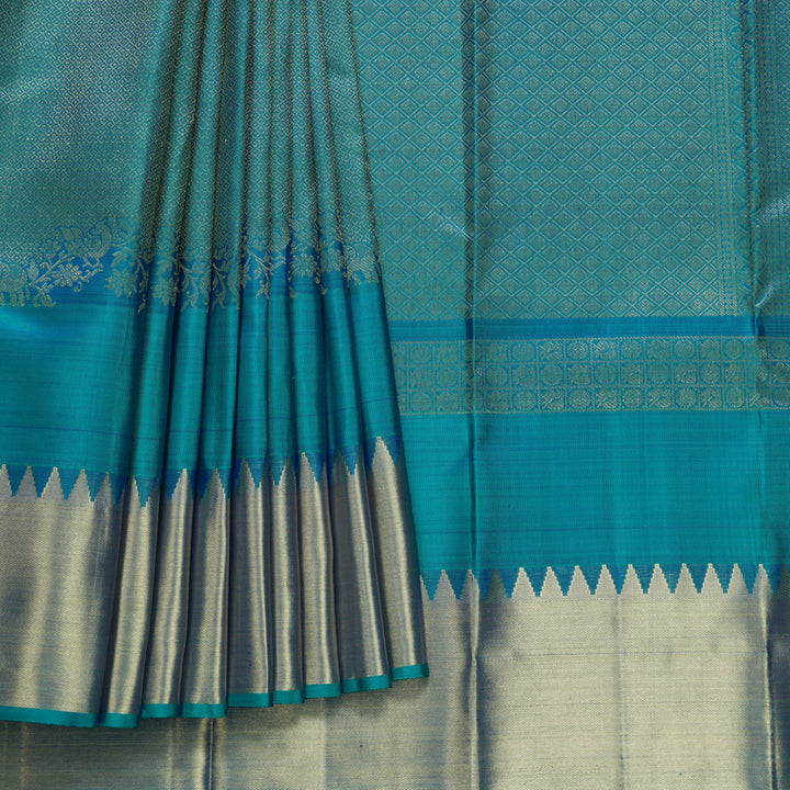 Hayagrivas Handloom Mayilkazhuthu Kanjivaram Silk Saree KBF656G19-5