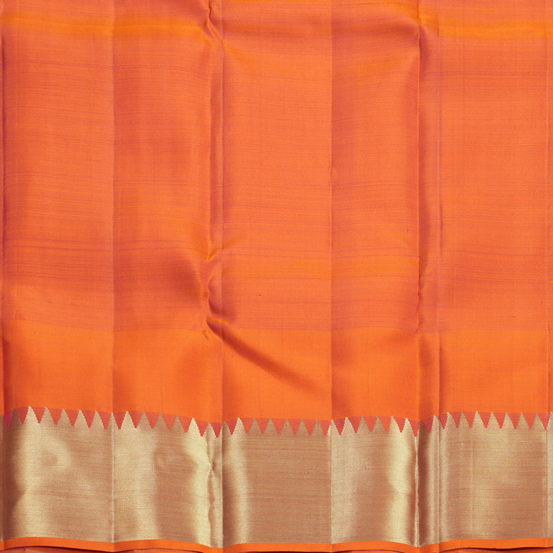Hayagrivas Handloom Orange Kanjivaram Silk Saree KBF656G19-8