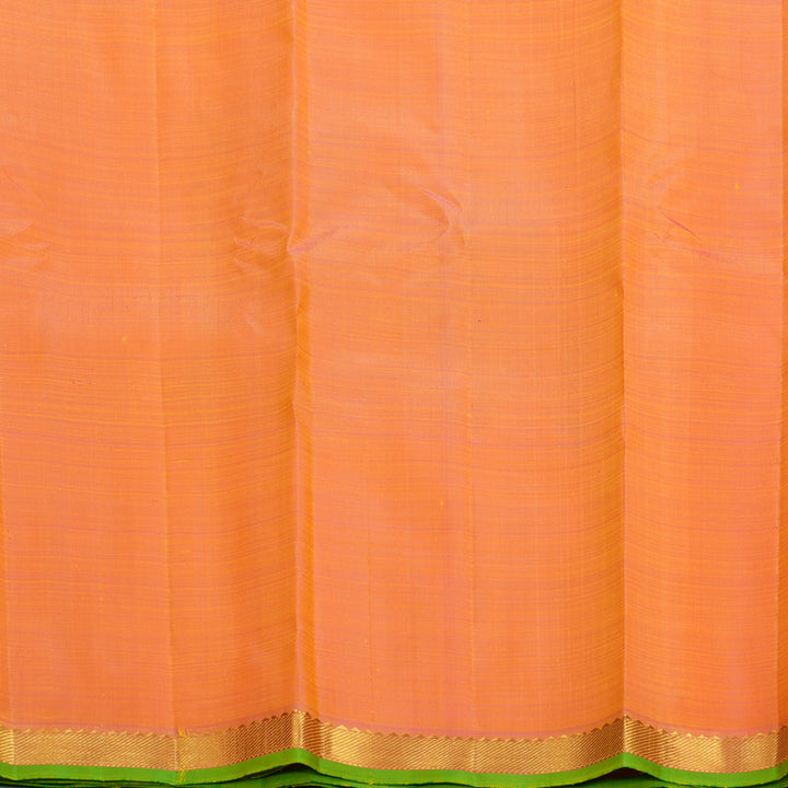 Hayagrivas Handloom Yellow Kanjivaram Silk Saree with Onion Pink Border KBF656G3-2