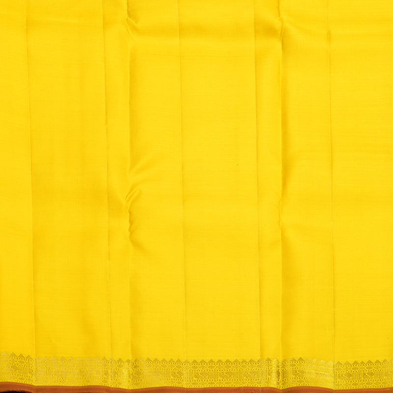Hayagrivas Handloom Yellow Kanjivaram Silk Saree KBF656G5-1