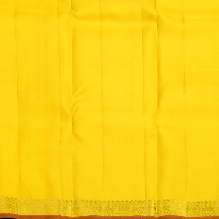 Hayagrivas Handloom Yellow Kanjivaram Silk Saree KBF656G5-1