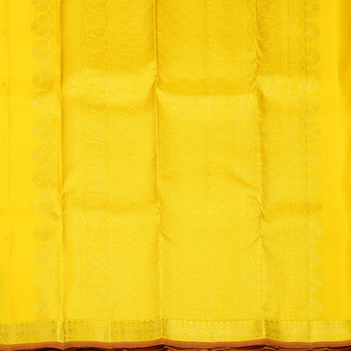 Hayagrivas Handloom Yellow Kanjivaram Silk Saree KBF656G5-1