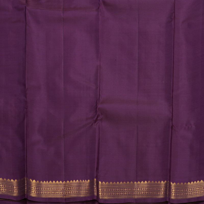 Hayagrivas Handloom Purple Kanjivaram Silk Saree KBF656G5-10