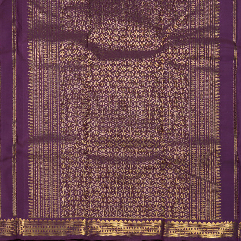 Hayagrivas Handloom Purple Kanjivaram Silk Saree KBF656G5-10